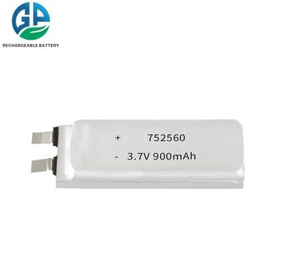 긴 수명과 이중 IC 보호 기능을 갖춘 3.7V 900mAh 리튬 폴리머 배터리