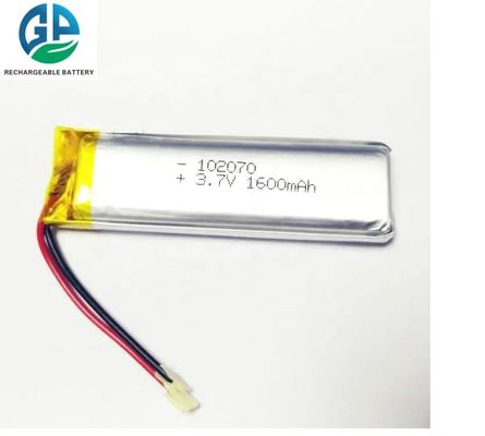 재충전이 가능한 KC 1600mAh 102070 3.7v 리튬 폴리머 배터리 베터리 셀