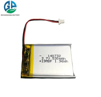 140732 3.7V Li 폴리머 건전지 팩 3.7v 530 mah 재충전이 가능한 KC 증명됩니다