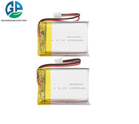 고용량 리튬 폴리머 충전지 리튬 이온 803040 3.7v 1000mAh