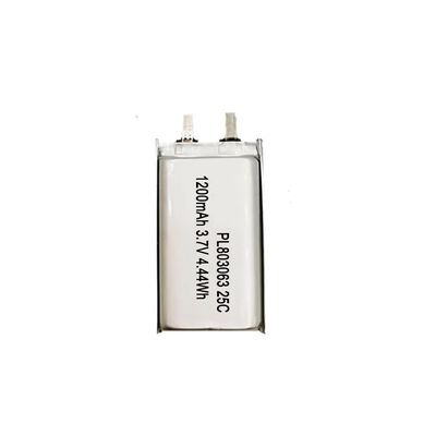 3.7 V Li 많은 재충전 전지 팩 IEC62133 UL 803063 3.7v 1200mAh 25C