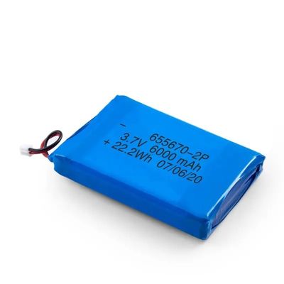 2c 충전 가능한 리오 이온 폴리머 배터리 용량 6000mAh