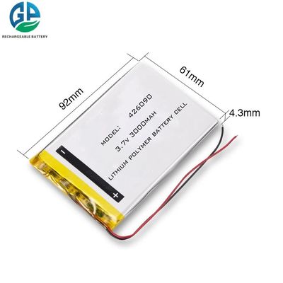 높은 충전 3.7V 3000mAh 리 ?? 폴리머 배터리 재충전 가능한 리포 배터리