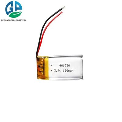 401230 3.7v 슬림 리포 배터리 100mAh 500 번 사이클 수명