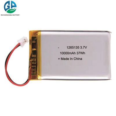 1265135 3.7V 10000mAh 리 폴리머 배터리 재충전 3.7v