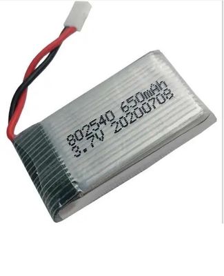 재충전 802540 드론 배터리 3.7C 25C 650mAh 리포 배터리 팩 KC IEC62133