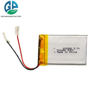얇은 리 폴리머 배터리 233350 3.7v 310mAh 2mm 두께 리포 배터리 팩