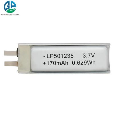 3.7V 170mAh 리?? 폴리머 배터리 500 번 주기 시간 재충전 배터리 팩