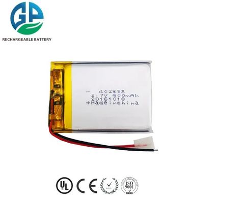 뷰티 디바이스용 400mAh 3.7V 리튬 폴리머 배터리 팩 - 충전식 LiPo 배터리