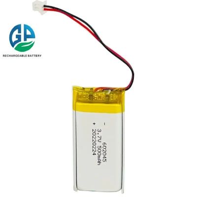 3.7V 500mAh 리튬 폴리머 배터리 팩, 500회 사이클 수명 충전식 리포 배터리