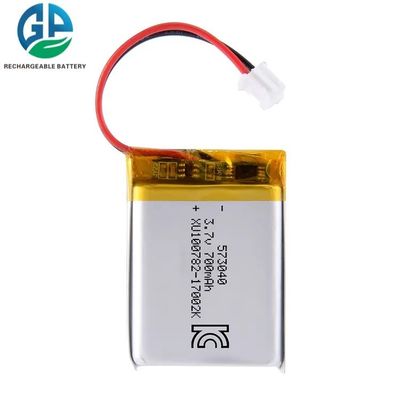3.7V 700mAh 573040 리포 배터리 팩 무선 헤드셋의 500 배의 주기 수명