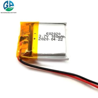 602020 충전식 리튬 폴리머 배터리 3.7V 180mAh (500회 사이클 수명)