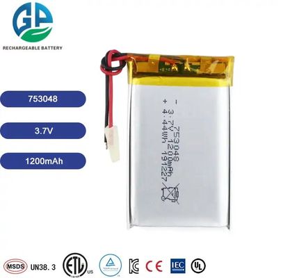 KC 승인 753048 1200mAh 3.7v 리포 배터리 스마트 장난감 모니터