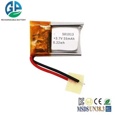 KC 승인 581013 50mAh 리튬 폴리머 배터리 팩 - 충전식 리포 배터리