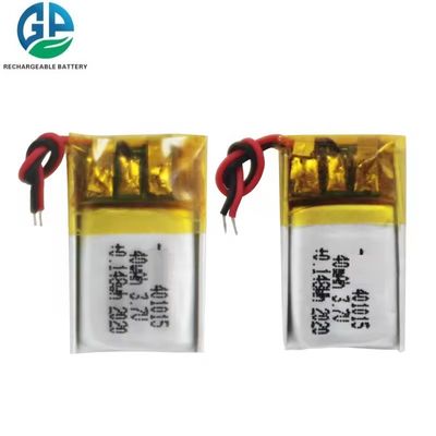 소형 배터리 PCB 및 커넥터 리 폴리머 3.7 V 배터리 401015 25mAh 40mAh 리포 배터리