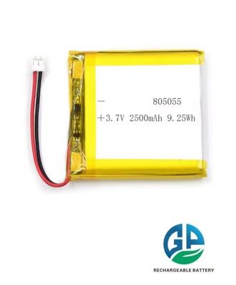 KC IEC62133 승인 3.7V 2500mAh 리?? 폴리머 배터리 리포 재충전 배터리 팩