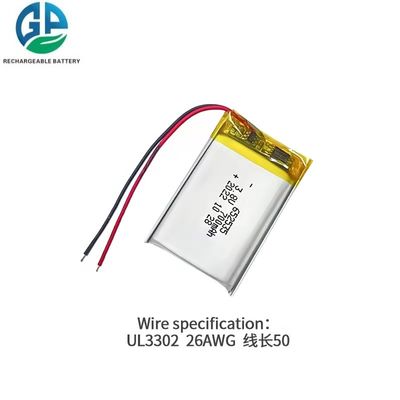 KC IEC62133 고품질 3.8V 700mAh 652535 리?? 폴리머 배터리 팩 500번 주기 수명