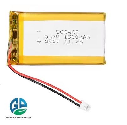 디지털 제품용 KC 고 용량 충전 가능한 3.7v 583460 1500mah 리?? 폴리머 리포 배터리