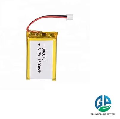 KC IEC62133 승인 재충전 가능한 3.7v 306070 1800mah 3.7v 리?? 폴리머 리포 배터리