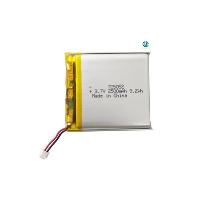KC 재충전 가능한 3.7v 리?? 폴리머 배터리 705052 2500mAh 9.25Wh 재충전 가능한 리?? 폴리머 배터리