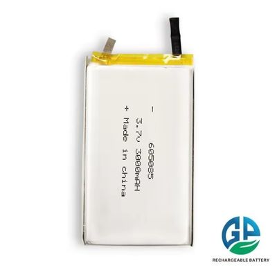 고 용량 3.7V 재충전 가능한 3C 5C 리 폴리머 배터리 3000mAh 3.7V 리포 배터리 605085