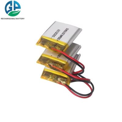 502525 맞춤형 3.7V 280mAh 리튬 폴리머 배터리 팩, 500회 사이클 수명