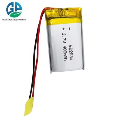 IEC62133 인증 602035 크기 500mAh 용량 재충전 가능한 리?? 폴리머 배터리 팩 리포 배터리