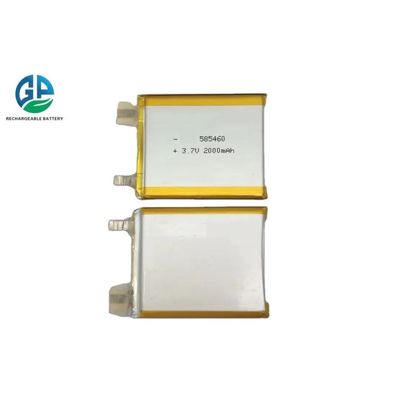 3.7V 2000mAh 리튬 폴리머 배터리, 500회 충방전 수명 재충전 가능 리포 배터리
