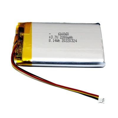 IEC62133 승인된 2200mAh 6.8*40*60mm 리?? 폴리머 배터리 팩 재충전 가능한 리포 배터리
