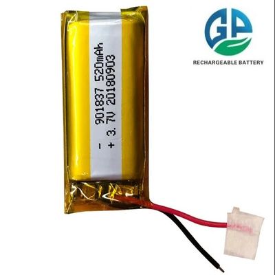 KC 인증 3.7V 520mAh 리튬 폴리머 배터리 충전식 리튬 폴리머 배터리