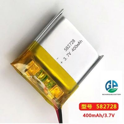 3.7V 582728 400mAh 리?? 이온 폴리머 배터리 UN38.3 3.7v 리 폴리머 배터리 전원 은행