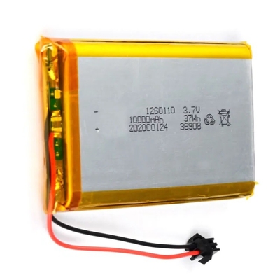 에너지 기술 리 폴리머 배터리 재충전 30C Max60C 3.7v 리포 배터리 재충전 리 폴리머 1260110 10000mAh