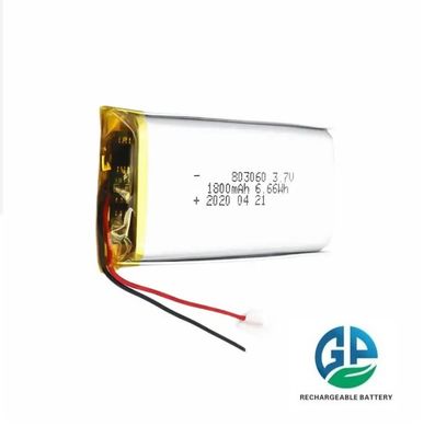 높은 방출 속도 배터리 3.7V 1800mah 재충전 6.6wh 리?? 이온 폴리머 배터리 803060
