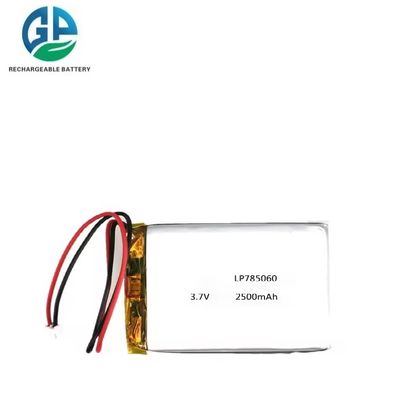 뷰티 기기용 KC IEC62133 인증 3.7V 2500mAh 리튬 폴리머 충전식 Lipo 배터리