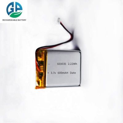 스마트 워치용 고방전율 3.7V 600mAh 리튬 폴리머 Lipo 충전식 배터리