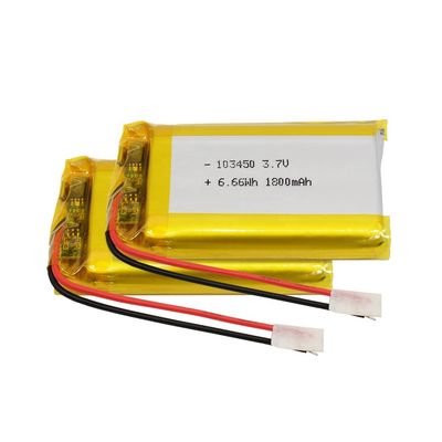 103450 3.7v 1800mAh 2000mAh 재충전이 가능한 리포 배터리 IEC62133 UN38.3은 찬성했습니다