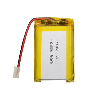 GPS 기기용 UN38.3 인증 2000mAh 103450 리튬 폴리머 배터리 팩
