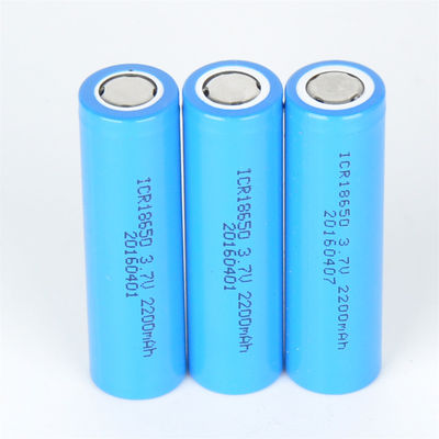 18650 리튬 배터리 3.7V 2200mAh IEC62133 충전식 리튬 이온 배터리