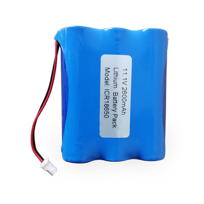 UN38.3 인증 11.1V 2600mAh 18650 리?? 배터리 팩 ICR18650 의료 장비 및 POS 단말기