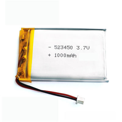 KC IEC62133 인증 3.7V 1000mAh 리튬 폴리머 배터리 팩 Lipo 배터리 (온도 기록계용)
