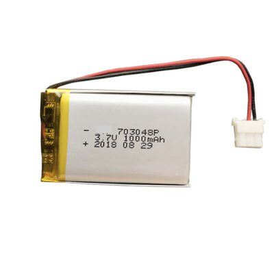 703048 모델 3.7V 1000mAh 리튬 폴리머 배터리 팩 충전식 LiPo 배터리