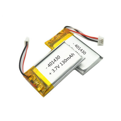 401430 3.7V 130mAh 리?? 폴리머 배터리 팩, 500배의 주기 수명