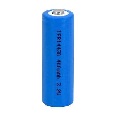LFP 태양광 배터리 3.2V 400mAh LiFePO4 IFR14430 2000 사이클 수명 및 CB IEC 승인