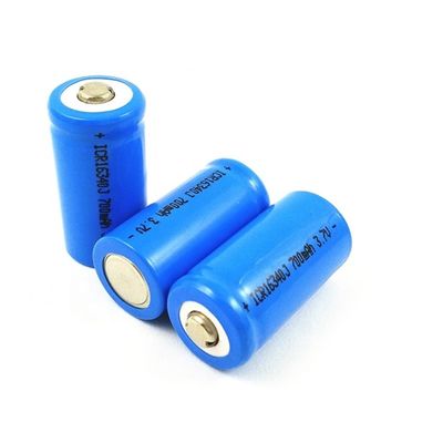 3.7V 750mAh ICR16340 CR123A 충전식 리튬 이온 배터리 (500회 수명)