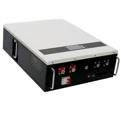 집에 태양 에너지 저장 5KWh는 LiFePO4 배터리 51.2V 100Ah를 벽에 장착했습니다
